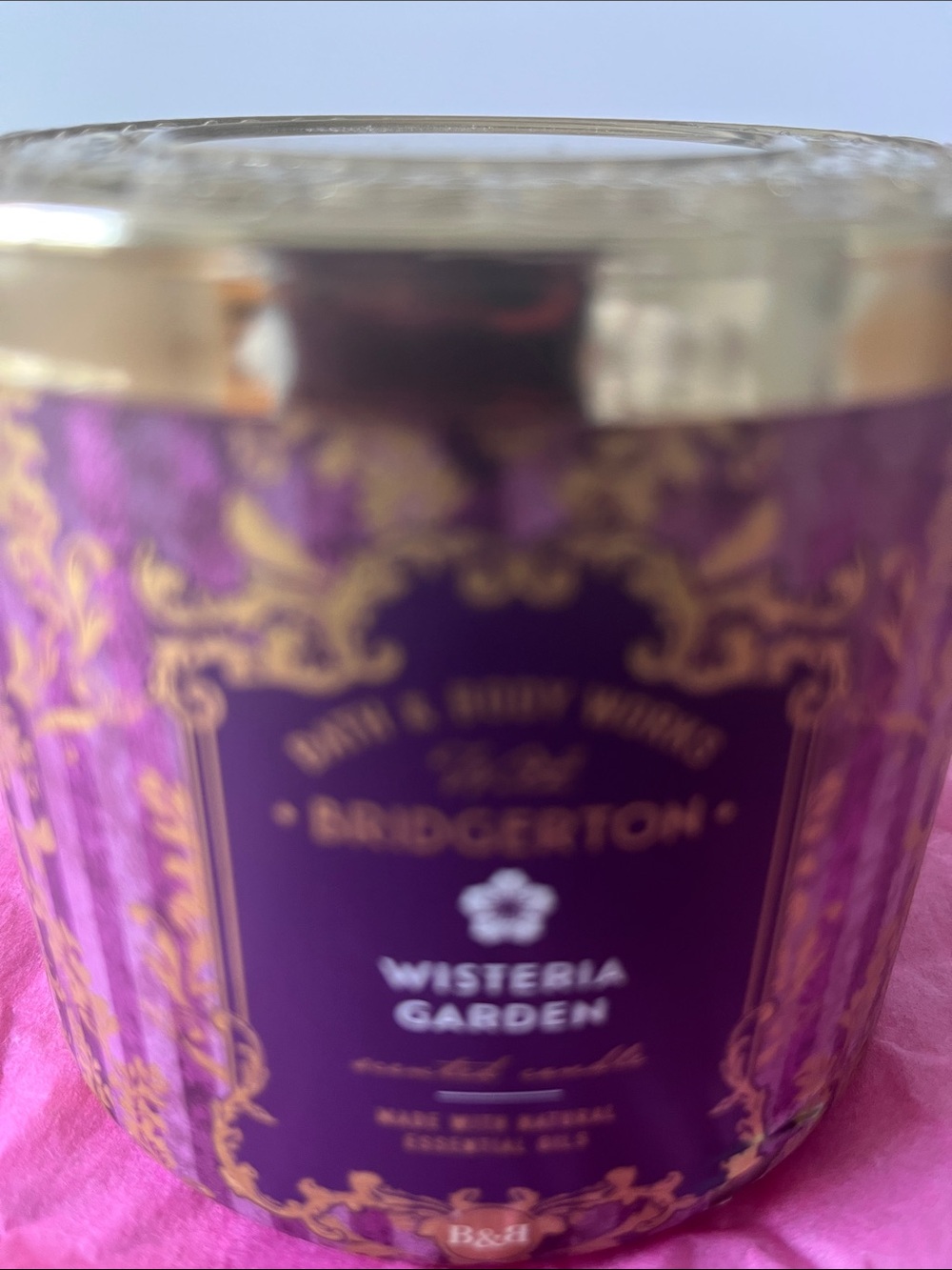 Bath & Body Works Bridgerton Wisteria Garden Candle - Burned a few times